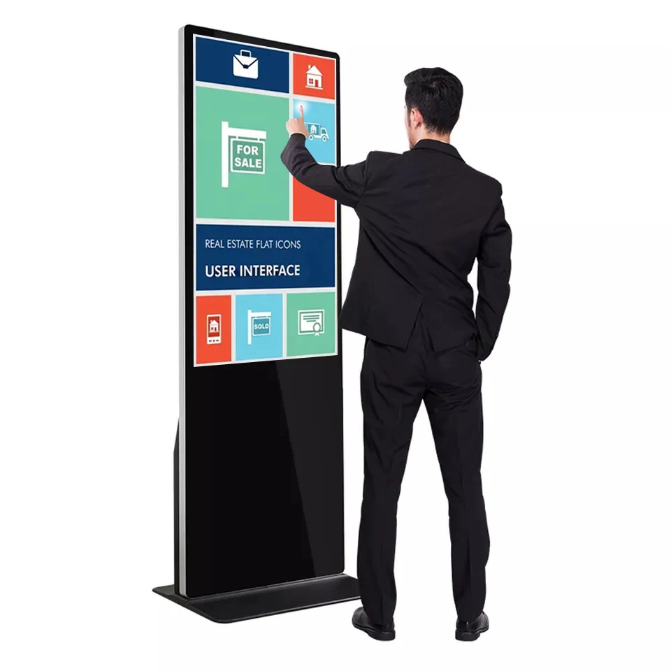 Wholesale Indoor Digital Signage Floor Standing 43 inch LCD Advertising Player TV Touch Screen Kiosk