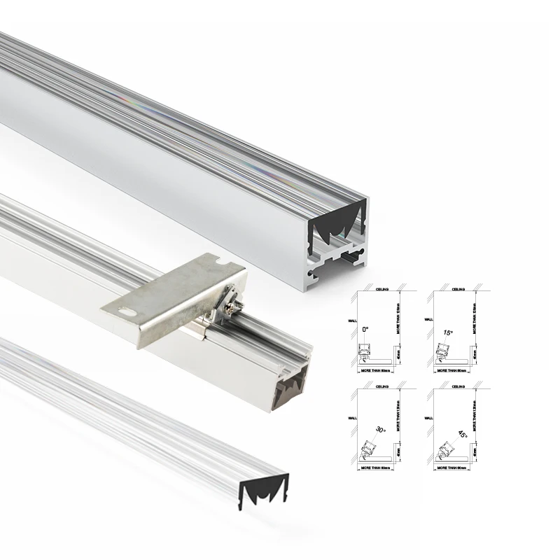 8x8mm outline display for bed cabinet led light ultra-thin led aluminum profile IP65 surface mount led strip profile