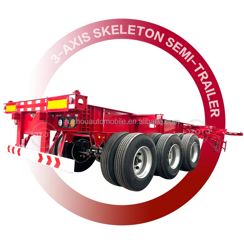 Heavy Duty High Quality Customized Skeleton Semi Trailer for Transport Container New Condition Steel Material 12R22.5 Tyre