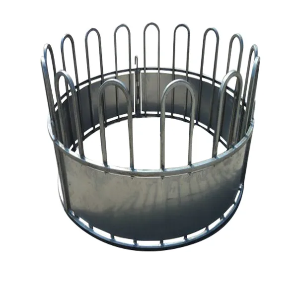 Steel bale loop top Handing Equipment portable cattle horse hay feeder with roof  animal feeders
