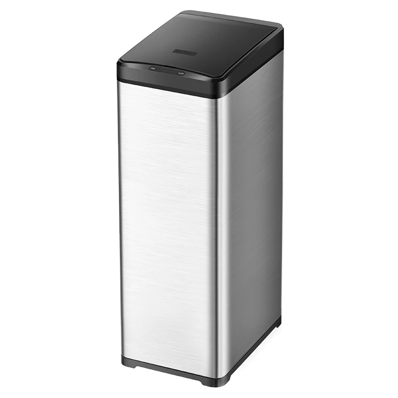 50L 13 Gallon Trash bin Stainless Steel Sensor Dustbin Intelligent Trash Can Garbage Waste Bin Bucket Kitchen office furniture