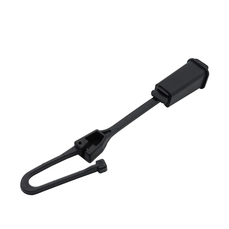 FTTH plastic aerial optic fiber cable clamp for flat fiber optical drop cable wire clamp