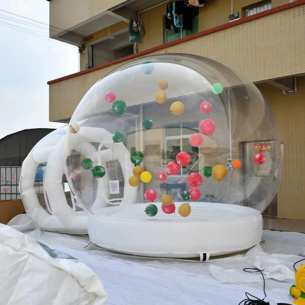Custom PVC Transparent Clear Inflatable Bouncy Balloon Dome Event Glaming Tent Boubble House for Kids