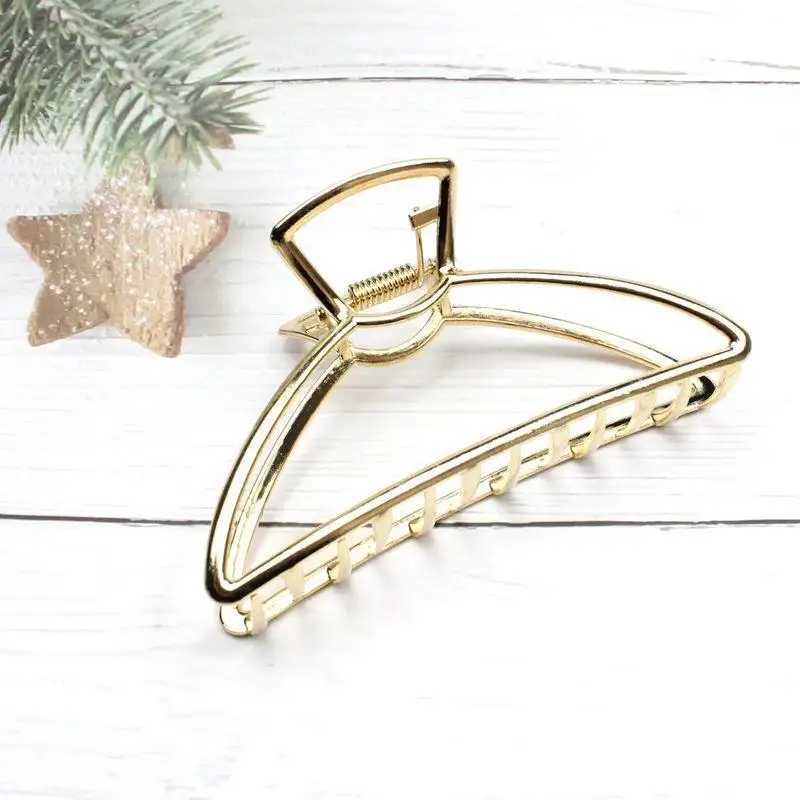 New Design Solid Colors Elegant Leopard Pattern Hair Claw Clips Big Matte Hair Claw Clamps For Woman Girls Thick Hair