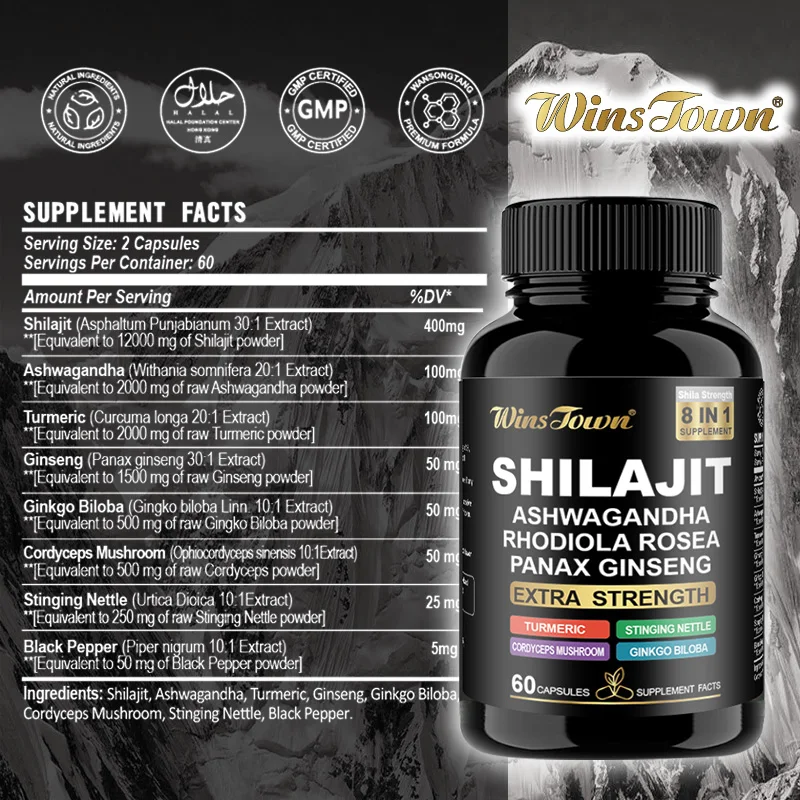 Таблетка shilajit winstown от производителя по индивидуальному заказу SHILAJIT Ashwagandha таблетки rhodiola rosea panax женьшень шиладжит капсулы