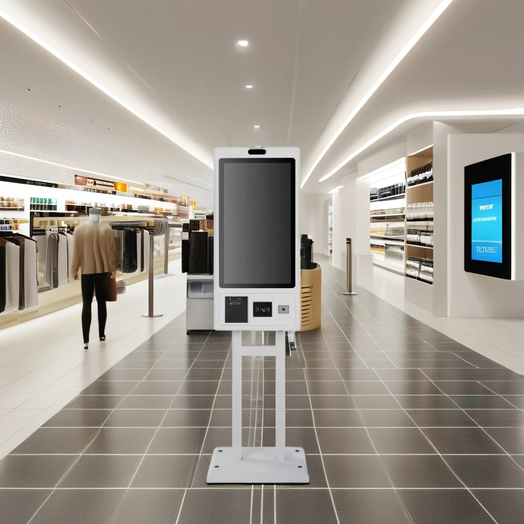 Customized 32' Touch Screen POS Kiosk Indoor Receipt Printer Scanner Self-Service Payment Kiosk with SDK