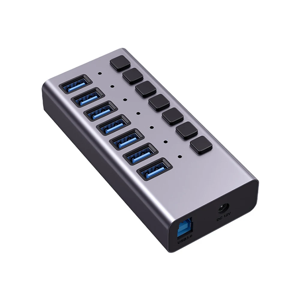 Multifunctional Multiport USB Adapter 7 10 13 16 Ports USB 3.0 hub 5Gbps with Individual Switches for USB Devices