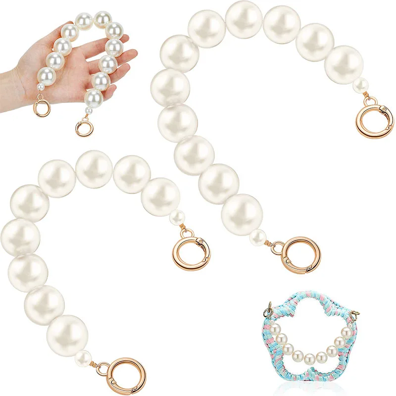 Wholesale bag decoration accessories pearl tote handbag chain  for Women Handbag Purse