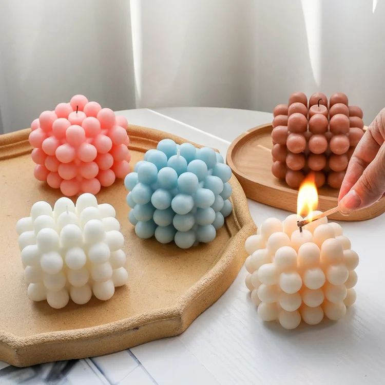 Ручная работа 4 слоя кубика Рубика Ароматизированная Свеча для домашнего декора фото свадебный