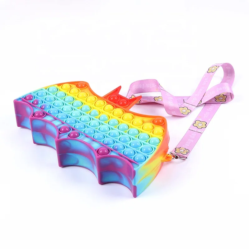 Оптовая продажа, популярные детские подарки, креативный дизайн, Силиконовые Популярные ручные сумки, пузырьковая сумка, игрушки для девочек
