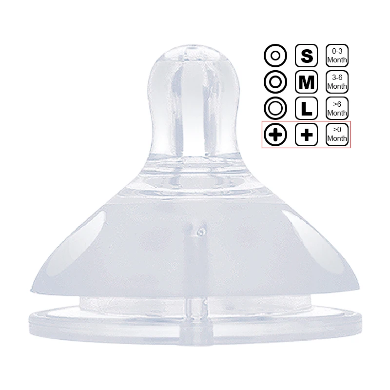 Customized Fashion High Quality Anti-colic Wide Neck Silicone Baby Bottle Nipple