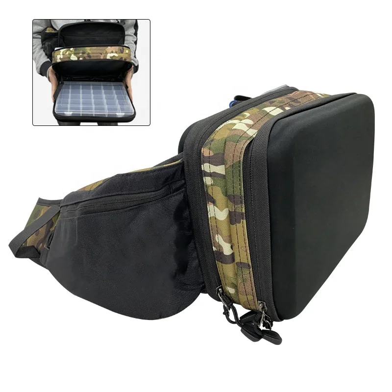 Multi-function waterproof fishing tackle bag with a bait box