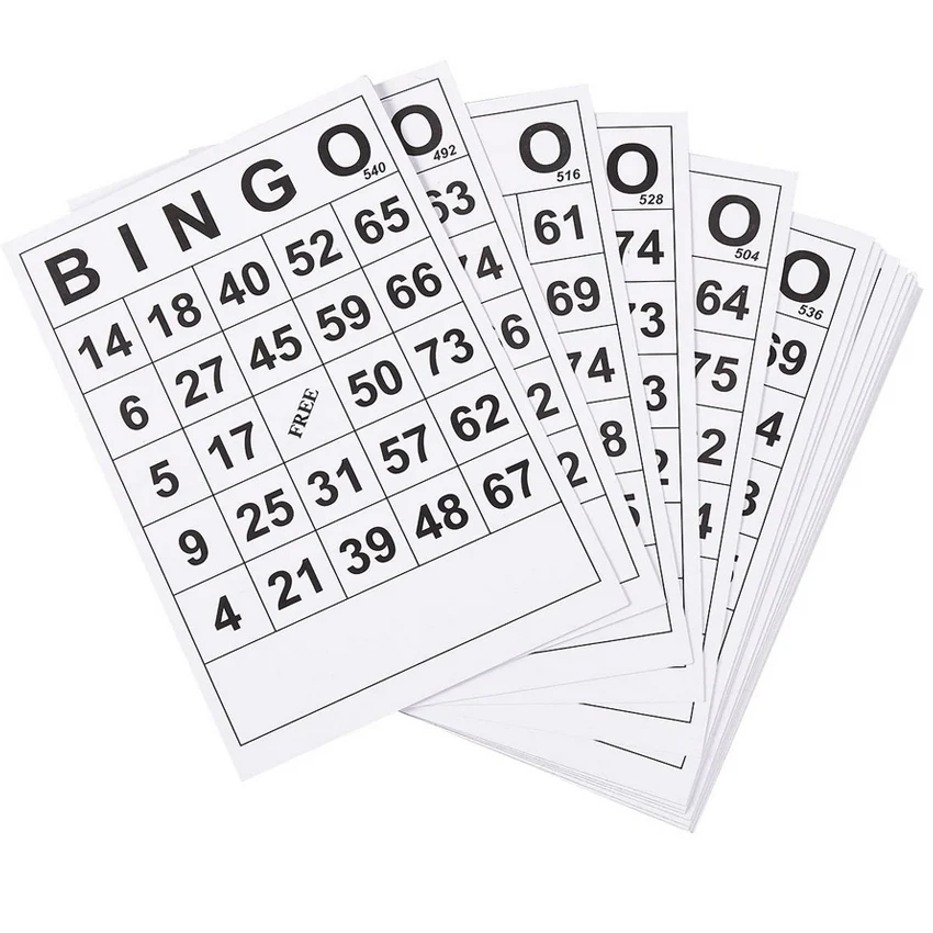 YUANHE  3-60 Pack, 180 Cards Total Disposable Bingo Game Card Sets