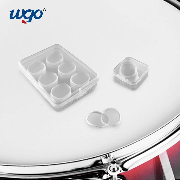 6Pcs/Set New Transparent Snare Drum Mute Pad Drum Damper Gel Pads Snare Tom Drum Muffler Mute Percussion Instrument Accessories