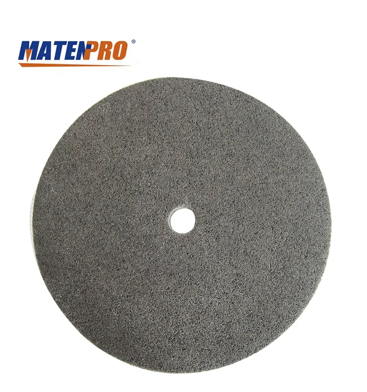 
8 inch black Non woven Matt Polishing Wheels , Fast Heat Dispelling, No Black Discoloration, Abrasion-resistant 