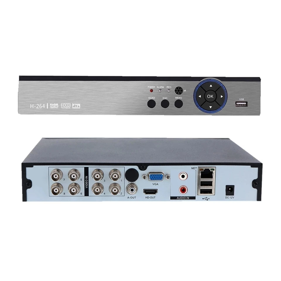 4K 8.0mp H.265 AHD DVR 5IN1 Hybrid XVR security recorder 8ch  support motion detection  network nvr onvif app xmeye