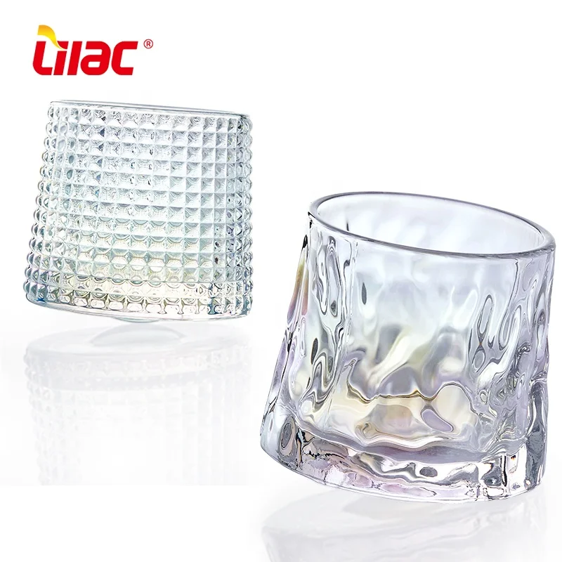 Lilac BSCI SGS LFGB 180ml rocks glass whiskey decanter gift box set whiskey glass