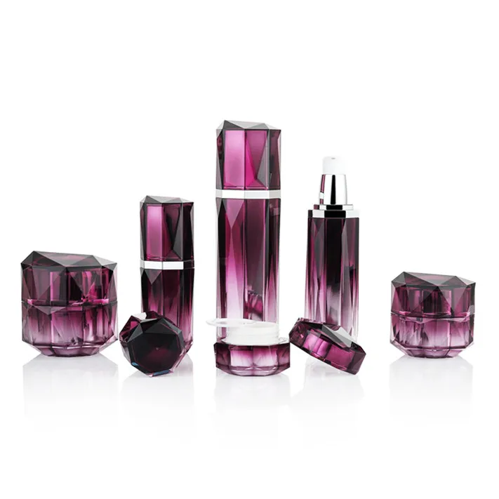 Deluxe 30ml 50ml100ml squeeze pump empty acrylic cosmetic products face lotion cream bottle packaging set