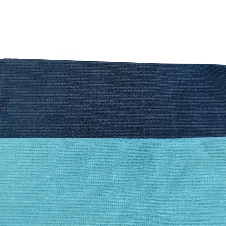 
Hot sale cotton spandex fabric knit plain 2*2 rib fabric stretch spandex fabric for garment 