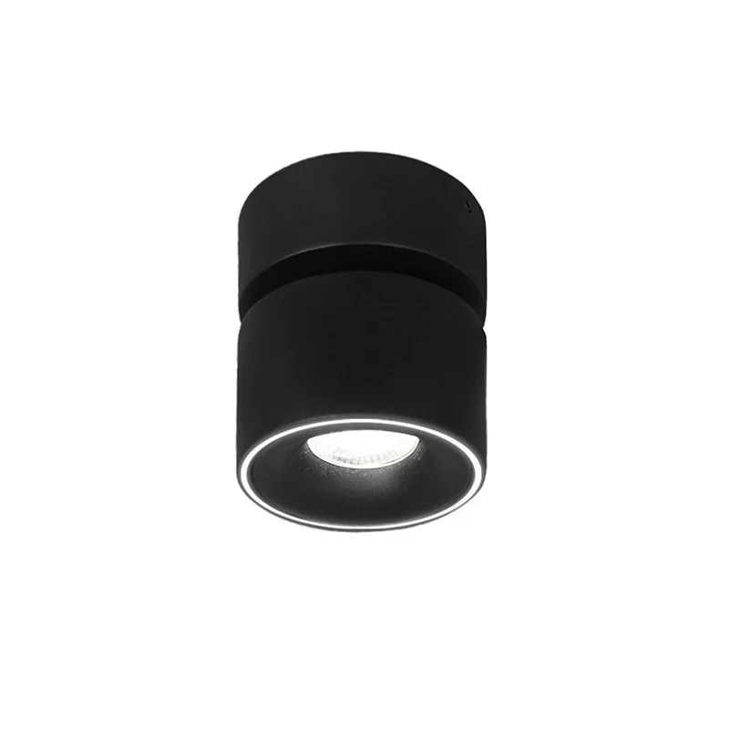 Commercial Dimmable Aluminium Housing Cylindr Spotlight CCT Narrow Beam Surface Mounted Ceiling LED Spot Light For Drop Shipping