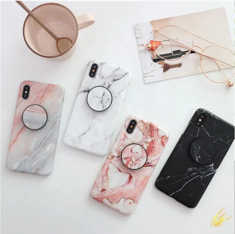 Custom IMD Printing Design Smartphone Case with Phone Holder Marble Phone Case for Iphone 14 13 12 Pro Max