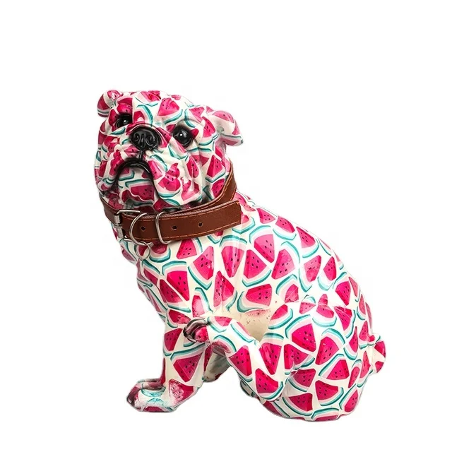 NEW Design Cute Resin Bulldog Figure Resin Western Style Customized Europe Art Statue Style For Home Decoration