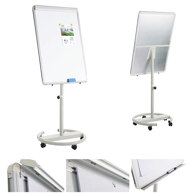 Customizable 70 X 100 Cm Magnetic Flipchart Board Whiteboard With Stand