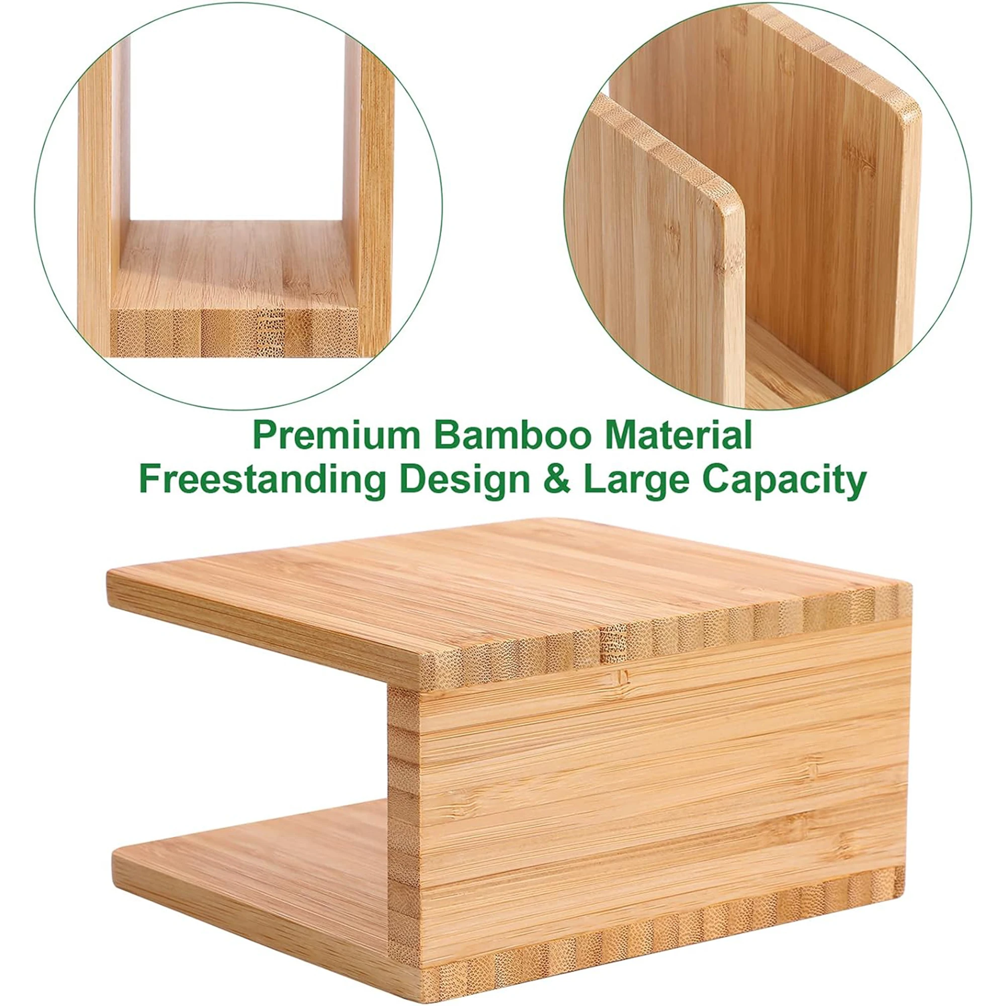Wholesale Tabletop Freestanding Tissue Dispenser Bamboo Napkin Holders for Tables