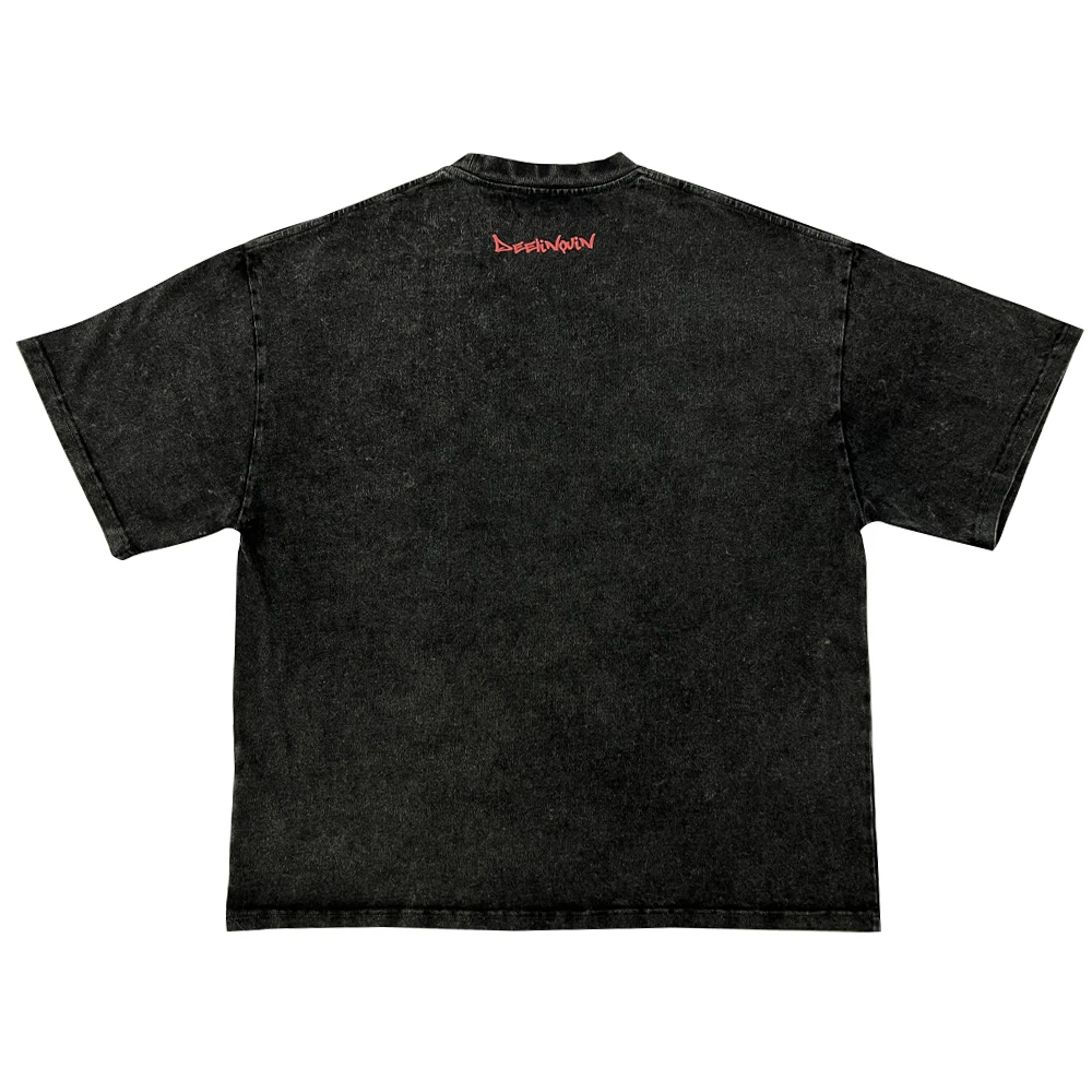 Full custom acid wash t shirts high quality oversized tshirt  Wholesale custom  cloths for men