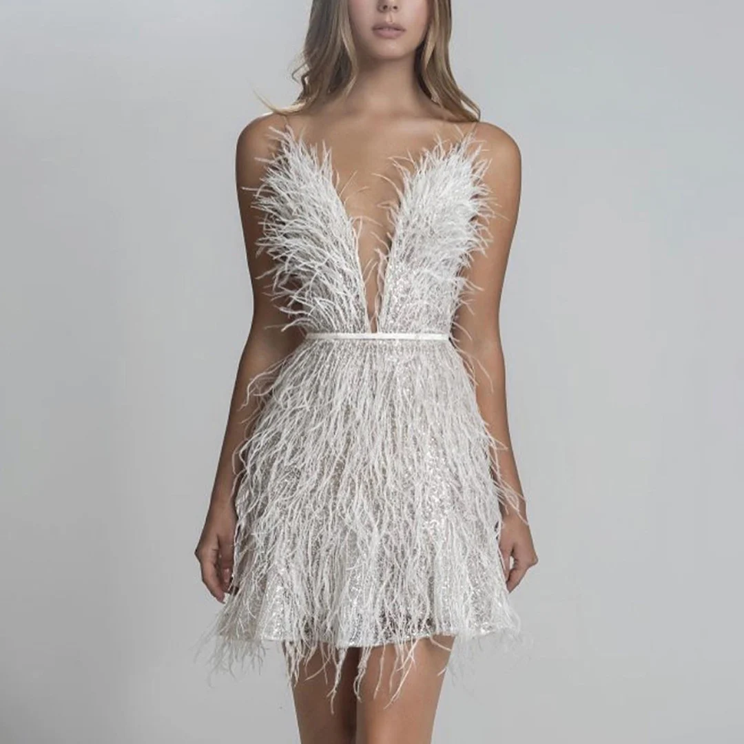 Garment Manufacture Off Shoulder  Dresses Backless Elegant Mini Club Night Party Women Dress