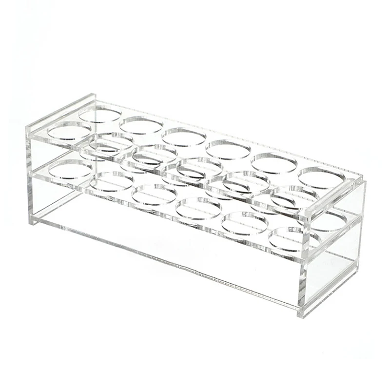 Laboratory clear acrylic display test tube stand holder