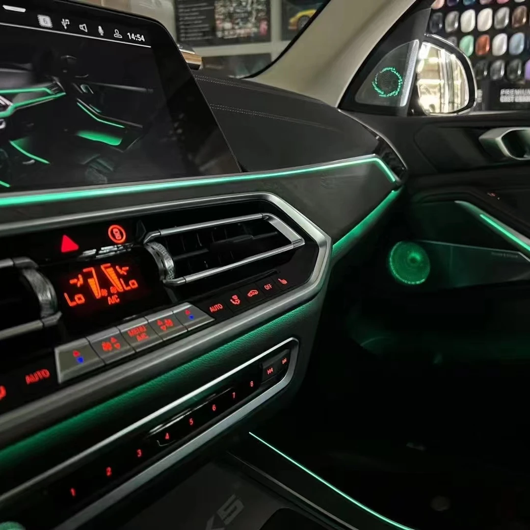 Car Accessories Front Rear Door Speaker Glow Tweeter Luminous Night Glow Tweeter Cover LED Cover For BMW X5/X7 G05/G07