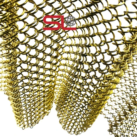 Aluminum Chain Link Chain Mesh Curtain Fabric For Room Dividers