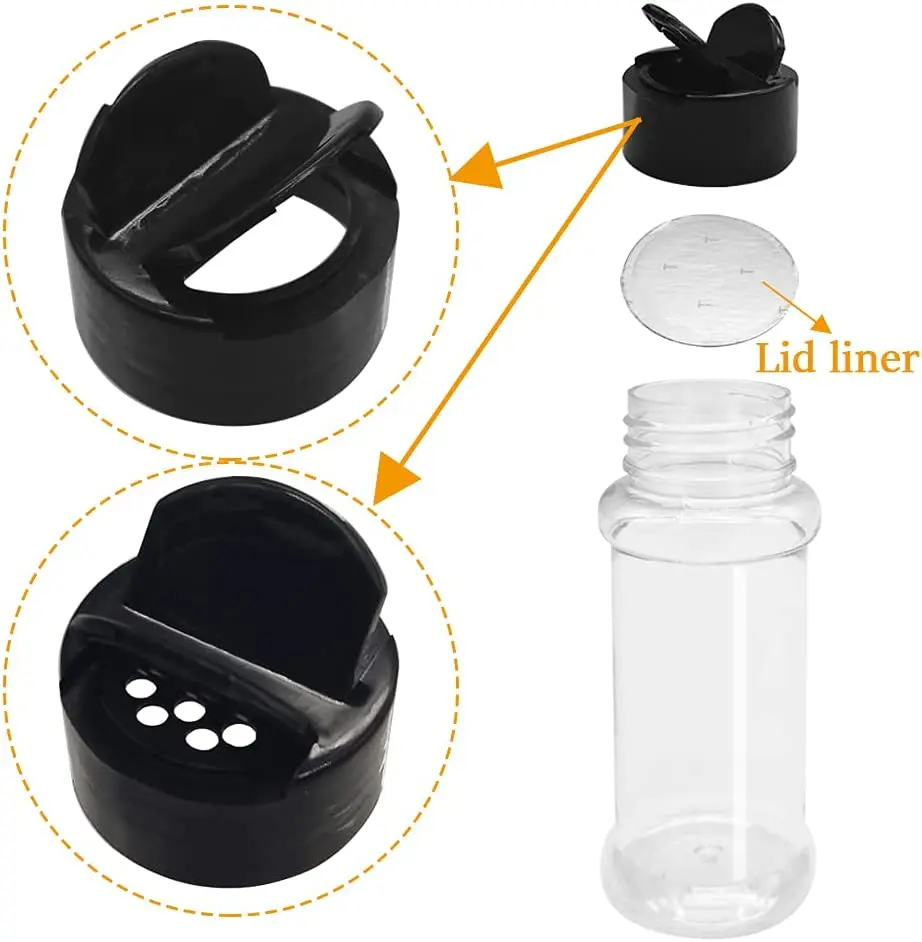 Hot-Selling PET Plastic Spice Bottles, Salt And Pepper Shakers Are Used To Store Kitchen Condiments