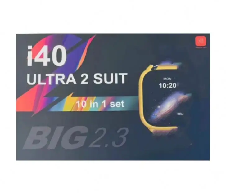 i40 ultra 2 suit smartwatch 10 in 1 watch smart strap+protector BT call Wireless charger Health monitoring watch 9 smart watch