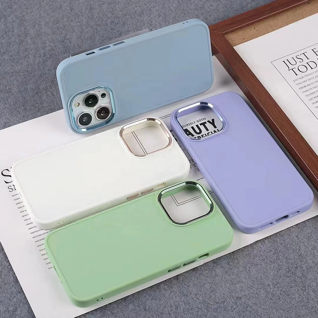 Metal 3 in 1 Frosted Hard Phone Case Candy Color Metal Lens Aluminum Button For iPhone7/8 XR XS MAX 13 Pro Max 12 Mini 11 Case