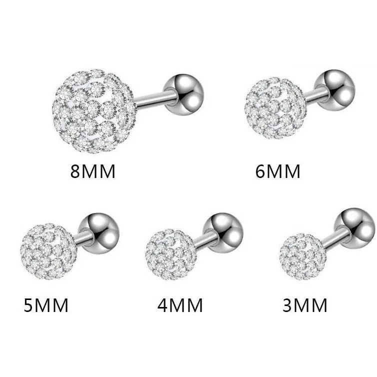 Manna Czech Titanium Steel Lip Ball Stud Nose Piercings Mini Ear Bone Stud Titanium Piercing Jewelry