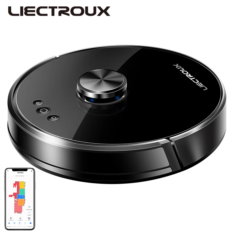 Liectroux XR500 Bulk Selling LDS Storage 5 Maps Phone Remote Control Wet and Dry Vacuum Robot
