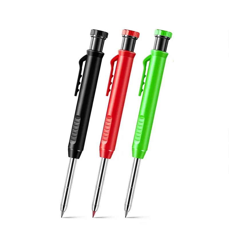 Long Nosed Deep Hole Mechanical Pencil Marker Solid Carpenter Pencil for Carpenter Design Patent