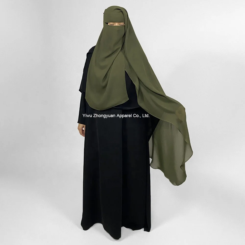 Niqab мусульманская женская Фата для лица исламский EID Ramadan оптовая продажа высококачественный легкий дышащий шифоновый длинный хиджаб