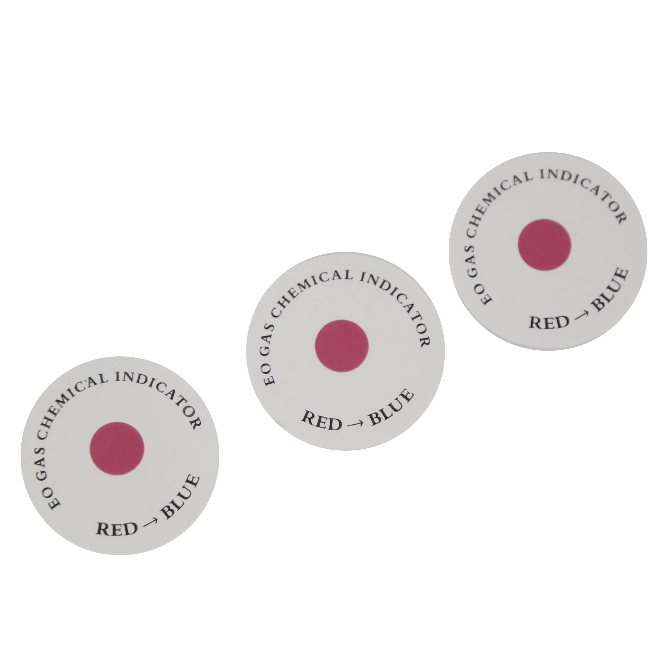 Medical sterile indicator sticker circle chemical EO sterilization indicator label