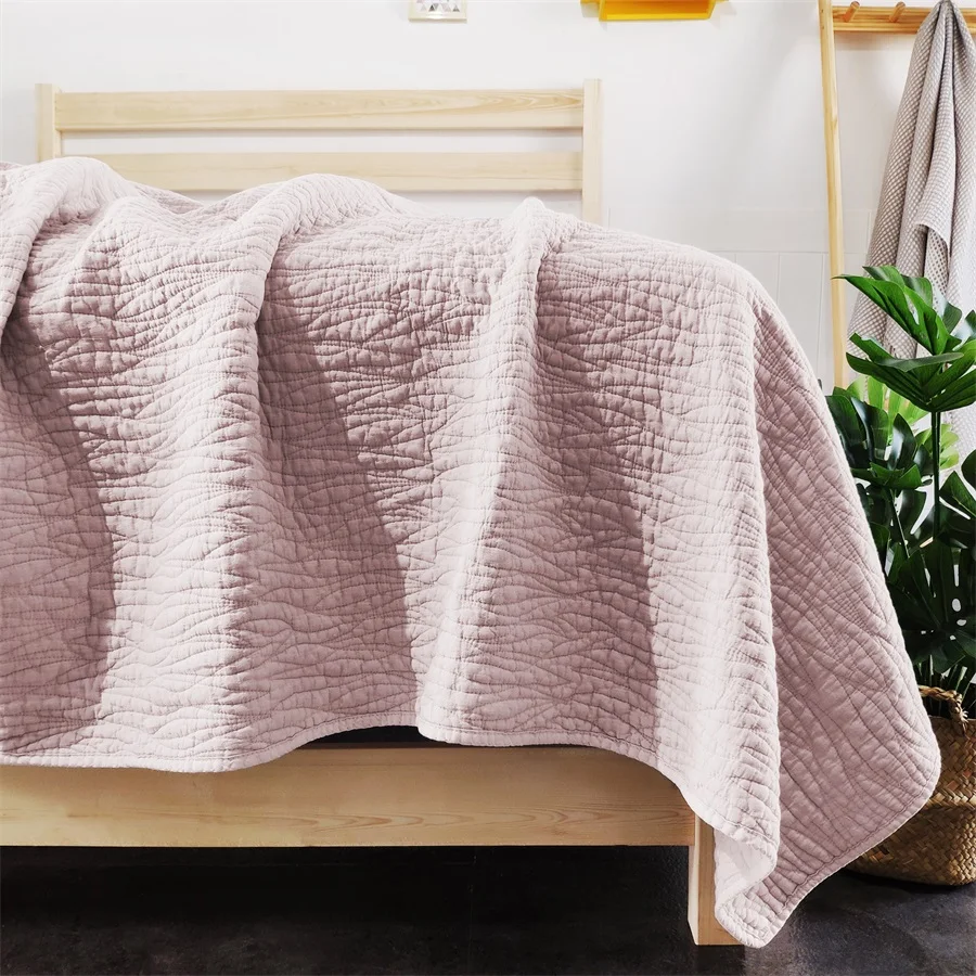 stone washed Quilt set Microfiber Oversize Bed Comforter Edredones Bedding Sets Soft OEM Customized Ribbon Gsm Technics Warm