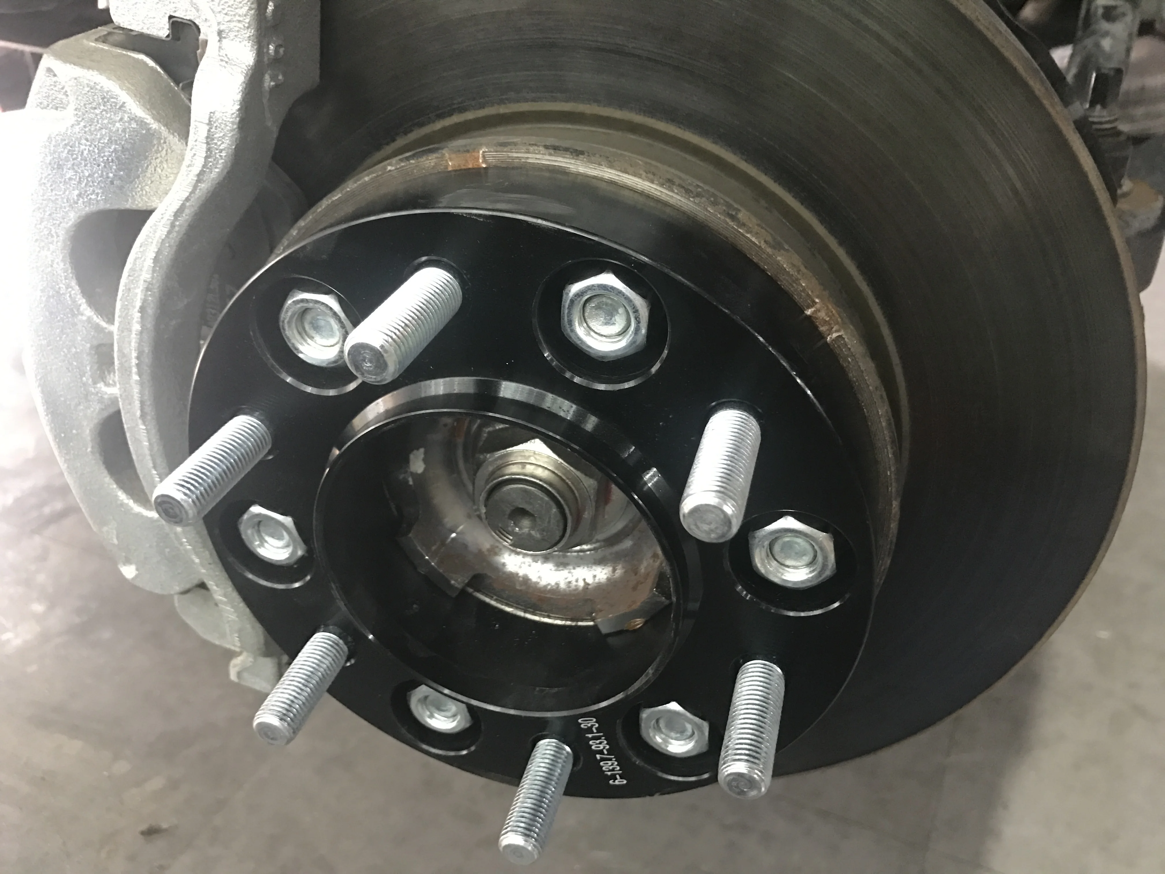 30mm Black Anodized aluminum wheel spacer adapter 6x139.7