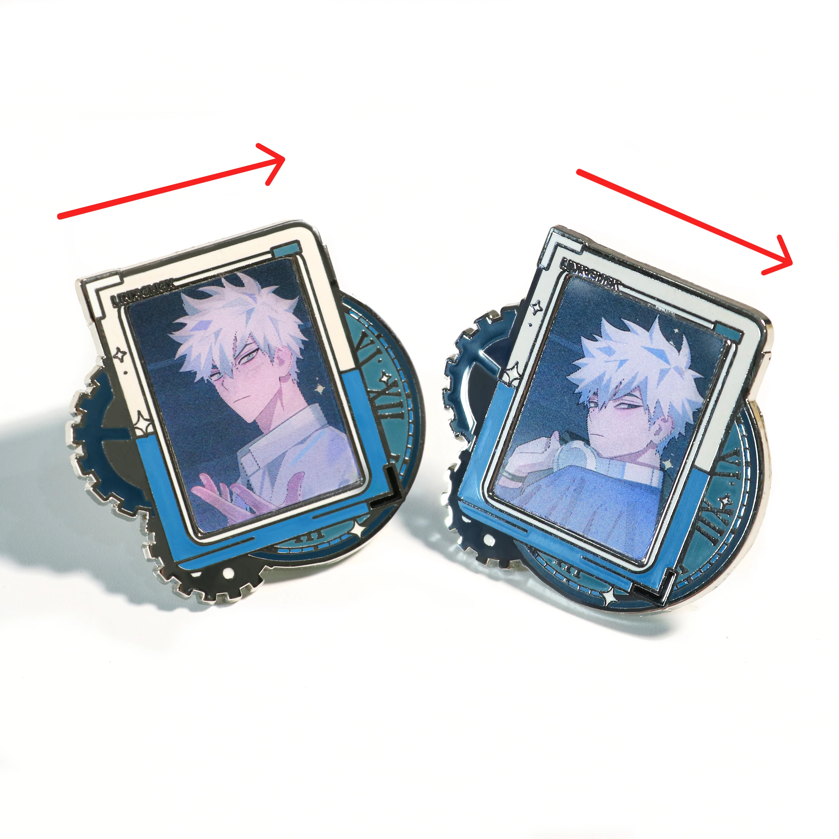 Kunshan Krell Raster badge metal pin Wholesale customization pin badge hard Badges that can be changed lenticular enamel pin