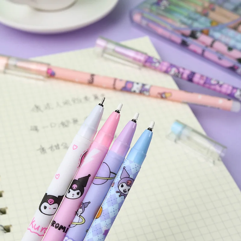 DH41488 Sanrio стираемая нейтральная ручка мелодия Kuromi роликовая шариковая школьные принадлежности канцелярские