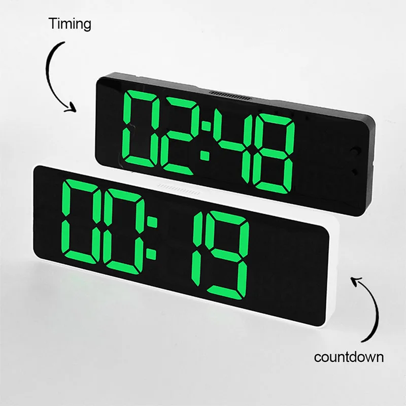 13inch Large LED Digital Wall Clock Remote Control Temp Date Week Display Memory Table Wall-mounted Electronic Alarms Clocks