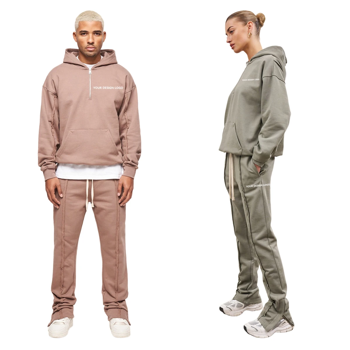 Gingtto High Quality Custom Logo Wholesale Tracksuits Hoodie Jogger Streetwear Tracksuit Hoodies Set