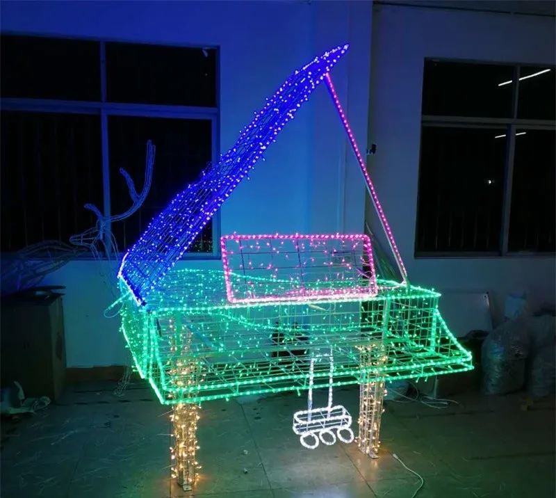 LED piano modeling lights outdoor waterproof dream square decoration project lighting landscape lights