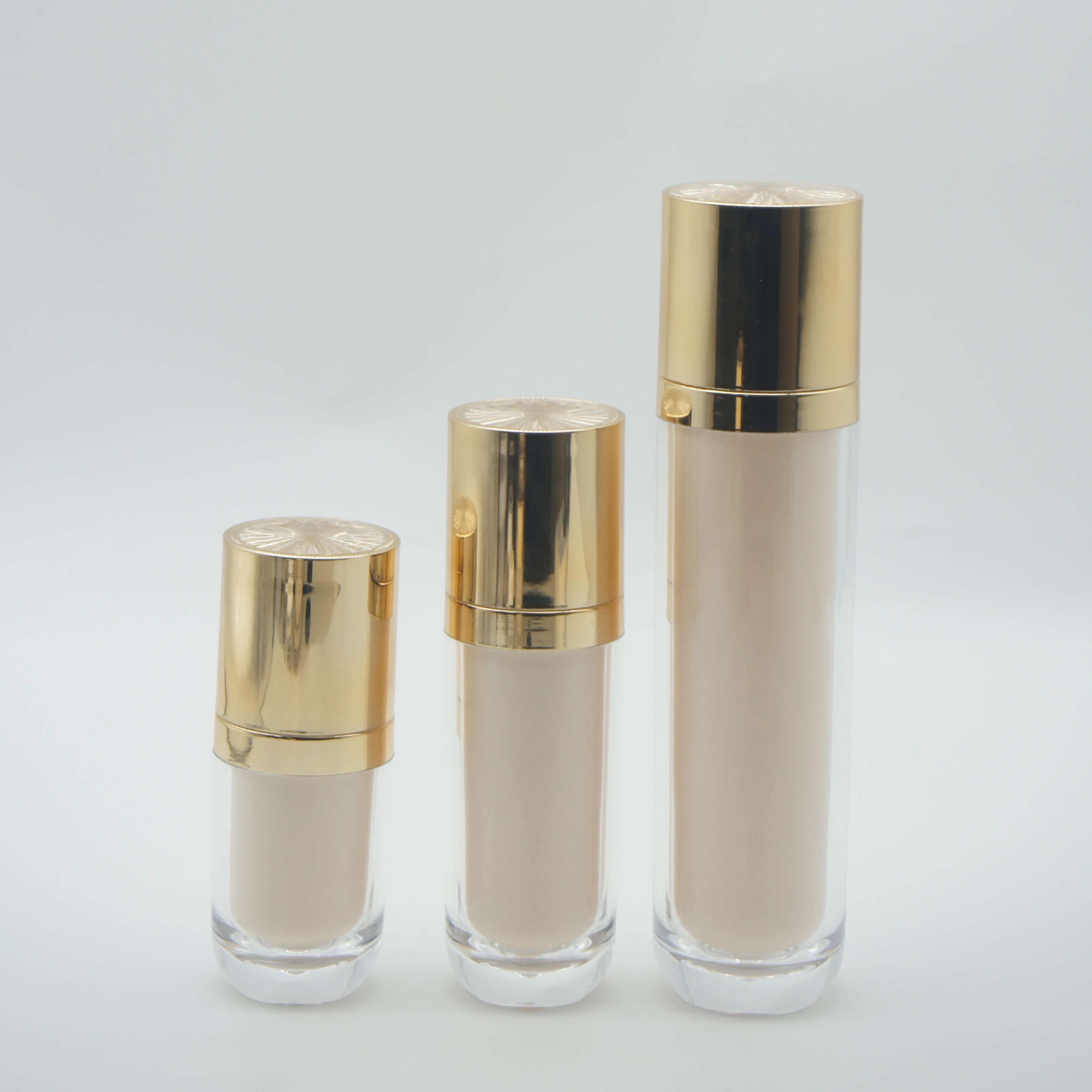 Cosmetic Lotion Spray Pump Bottles Acrylic Lids 30ml 50ml 100ml Empty Jars Plastic Containers Wholesale Screen Printing Surface