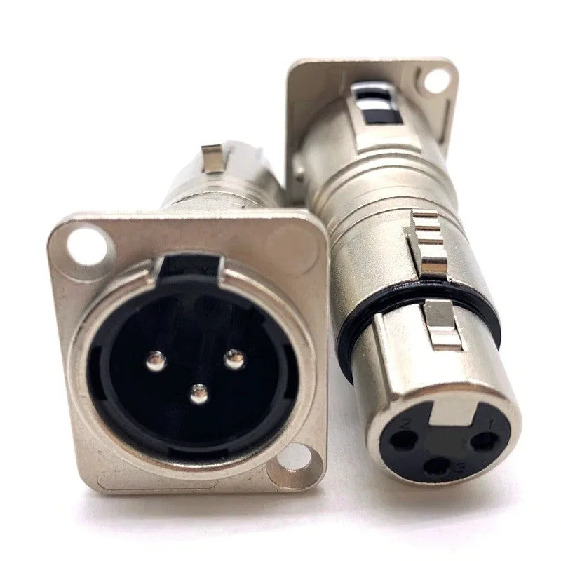 3Pin XLR Male to XLR Female Jack Audio Adaptor